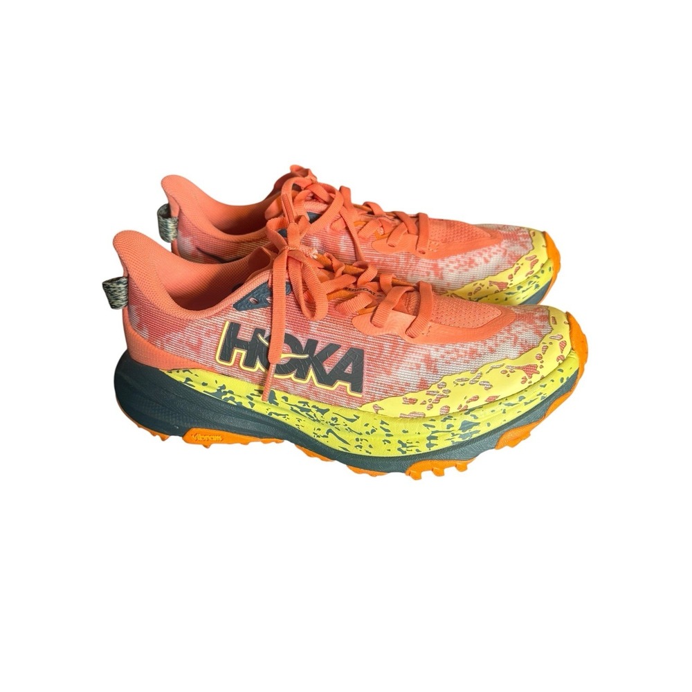 Hoka Speedgoat 6 Orange Women's Size 6 Running Walking Trail Hiking